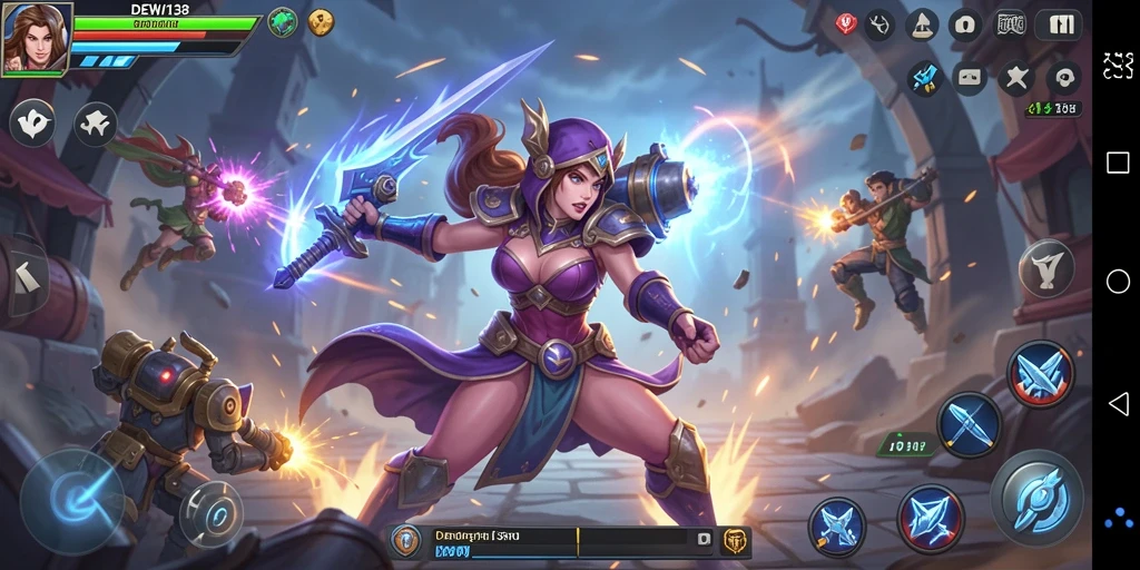 Tampilan menarik dari gameplay pertarungan DEWI138.