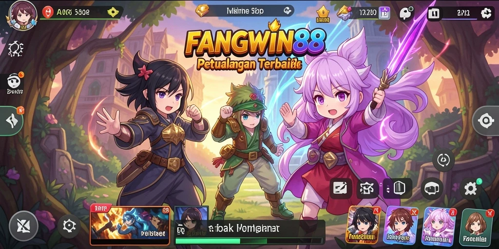 Tampilan gameplay menarik dari FANGWIN88 yang memukau.