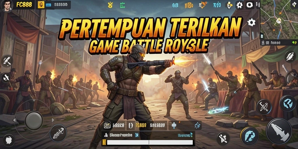 Tampilan menarik dari gameplay FC888 dalam pertempuran Battle Royale.