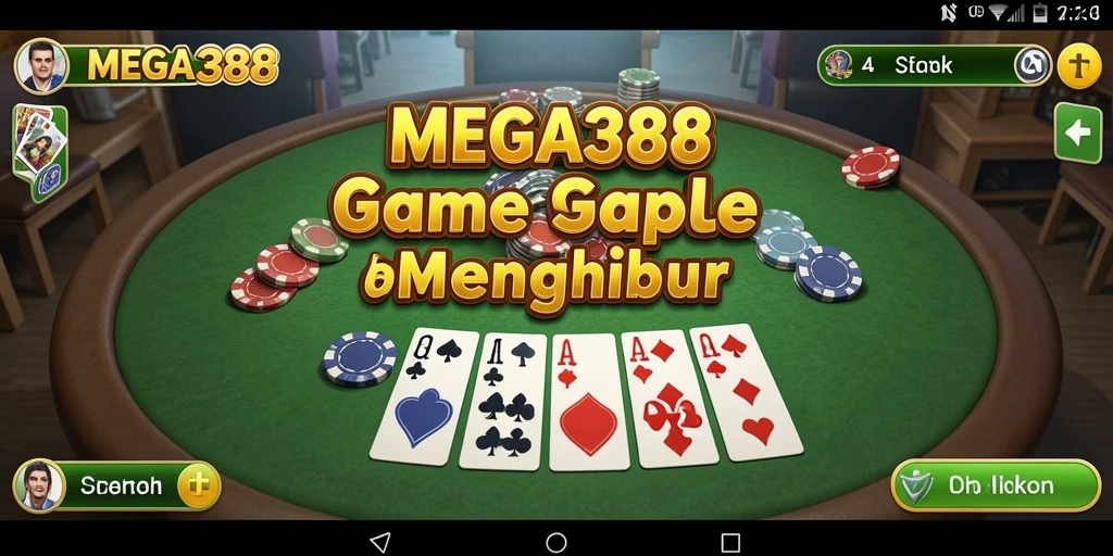 Tampilan gameplay seru dalam aplikasi MEGA388 Gaple.