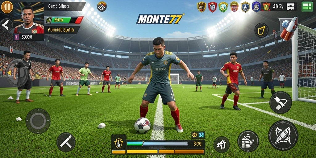 Screenshot dari gameplay seru MONTE77 dalam aksi olahraga.