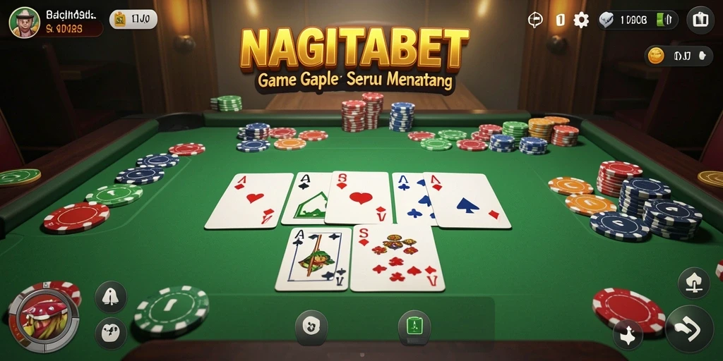 Screenshot gameplay NAGITABET yang menampilkan suasana bermain Gaple.