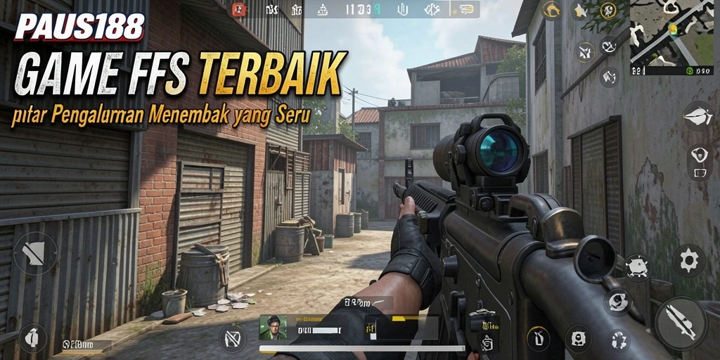 Tampilan aksi intens dari gameplay <strong>PAUS188</strong> dengan senjata canggih.
