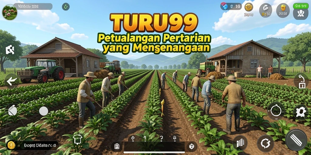 Tangkapan layar TURU99 menampilkan gameplay bertani yang seru dan interaktif.